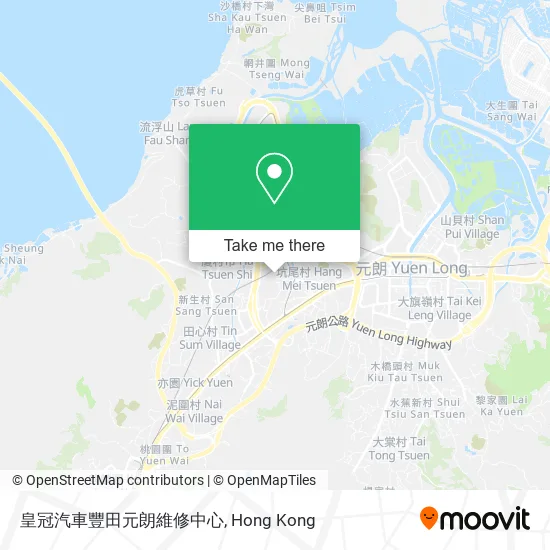 皇冠汽車豐田元朗維修中心地圖