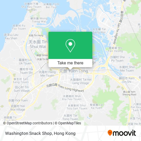 Washington Snack Shop map