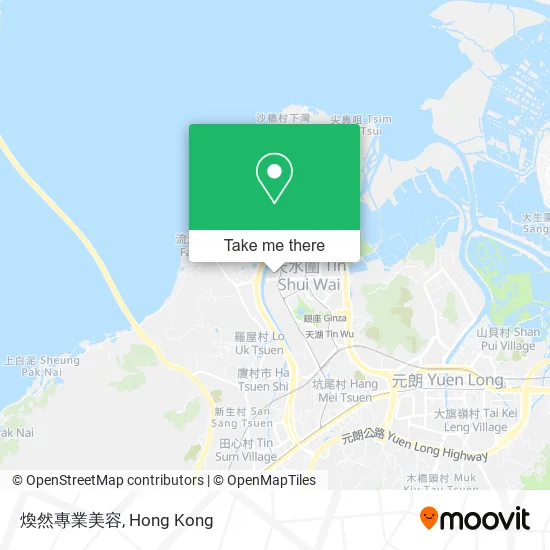 煥然專業美容 map