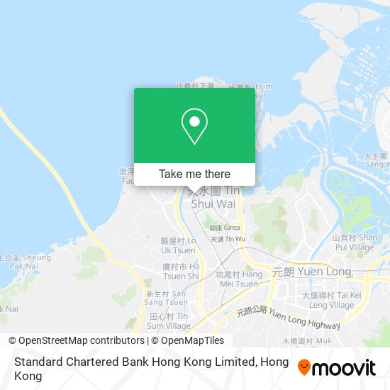 如何搭乘 巴士, 輕鐵 或 地鐵 前往元朗 Yuen Long的Standard Chartered Bank Hong Kong Limited？