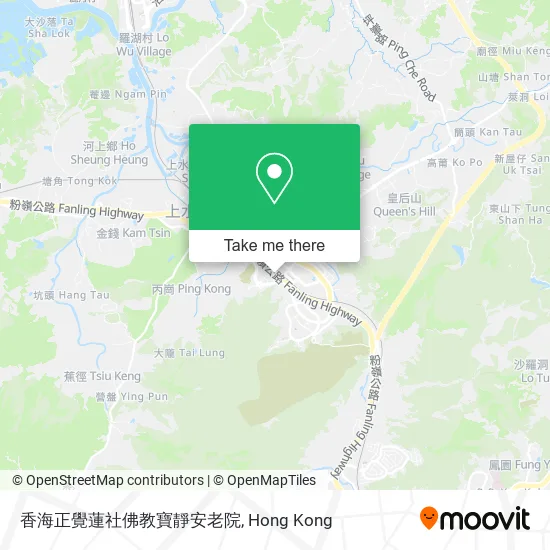 香海正覺蓮社佛教寶靜安老院地圖