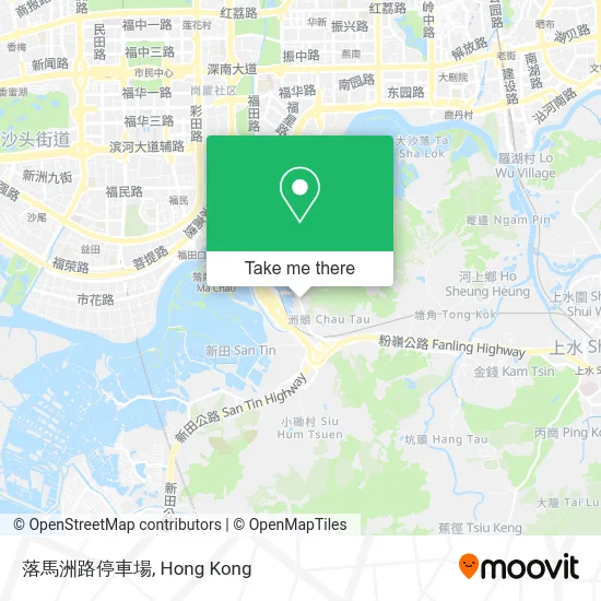 落馬洲路停車場 map