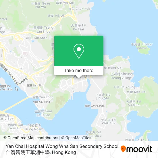 Yan Chai Hospital Wong Wha San Secondary School 仁濟醫院王華湘中學地圖