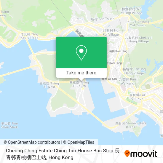 Cheung Ching Estate Ching Tao House Bus Stop 長青邨青桃樓巴士站地圖