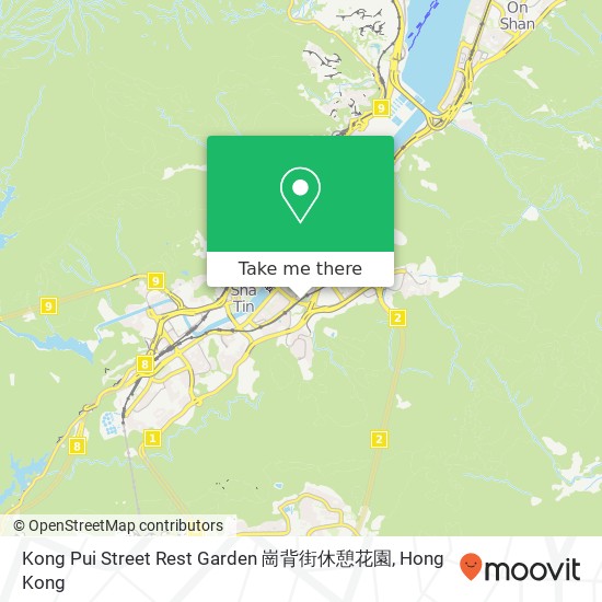 Kong Pui Street Rest Garden 崗背街休憩花園地圖