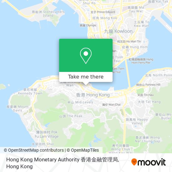 Hong Kong Monetary Authority 香港金融管理局 map