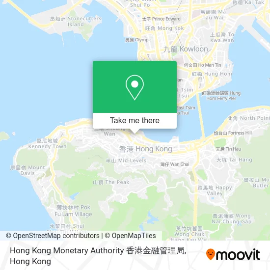 Hong Kong Monetary Authority 香港金融管理局 map