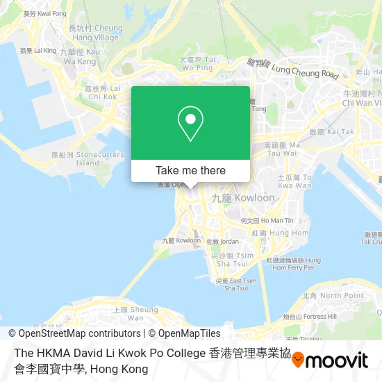 The HKMA David Li Kwok Po College 香港管理專業協會李國寶中學 map