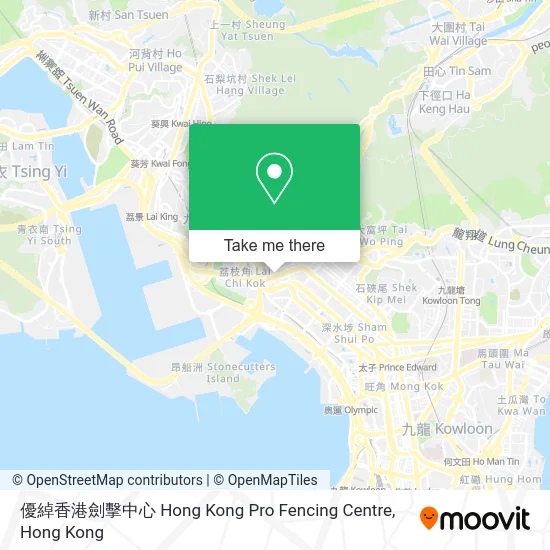 優綽香港劍擊中心 Hong Kong Pro Fencing Centre map