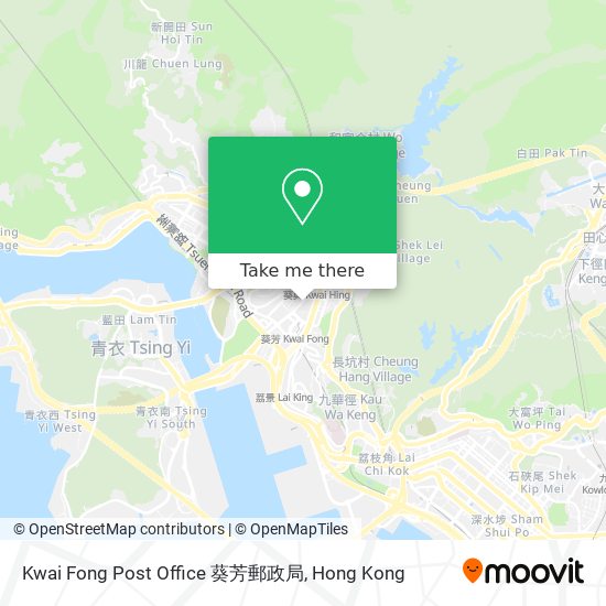 Kwai Fong Post Office 葵芳郵政局 map