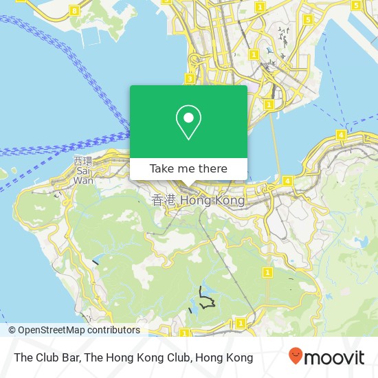 The Club Bar, The Hong Kong Club map
