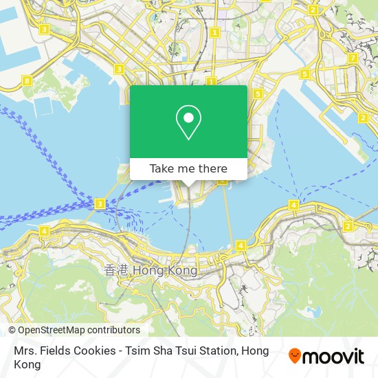 Mrs. Fields Cookies - Tsim Sha Tsui Station map