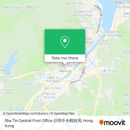 Sha Tin Central Post Office 沙田中央郵政局 map