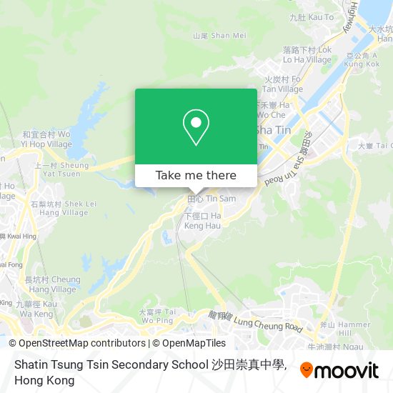 Shatin Tsung Tsin Secondary School 沙田崇真中學 map