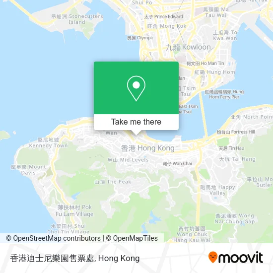 香港迪士尼樂園售票處地圖