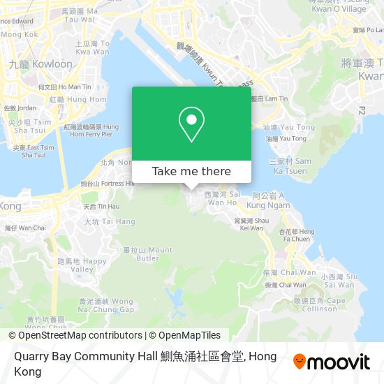 Quarry Bay Community Hall 鰂魚涌社區會堂 map