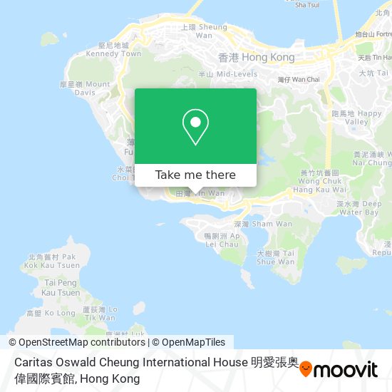 Caritas Oswald Cheung International House 明愛張奥偉國際賓館地圖