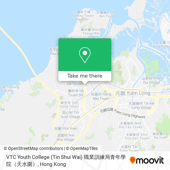 VTC Youth College (Tin Shui Wai) 職業訓練局青年學院（天水圍）地圖