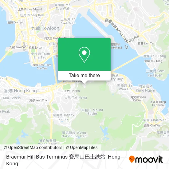 Braemar Hill Bus Terminus 寶馬山巴士總站 map