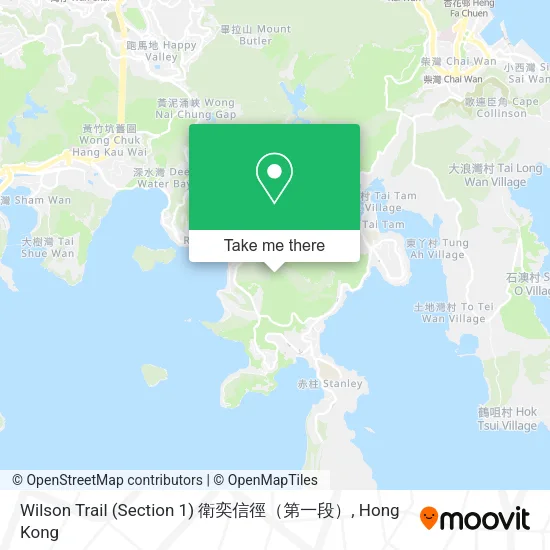 Wilson Trail (Section 1) 衛奕信徑（第一段） map