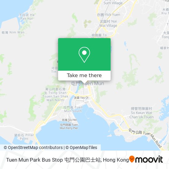 Tuen Mun Park Bus Stop 屯門公園巴士站 map