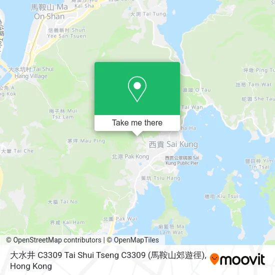 大水井 C3309 Tai Shui Tseng C3309 (馬鞍山郊遊徑)地圖