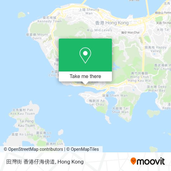 田灣街 香港仔海傍道地圖