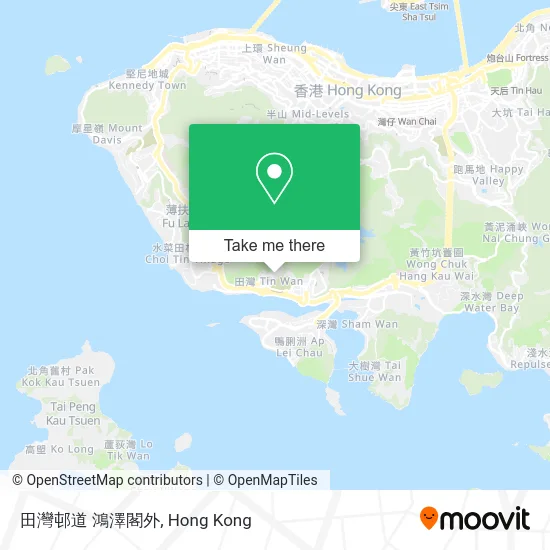 田灣邨道 鴻澤閣外 map