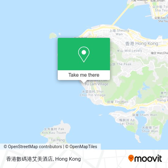香港數碼港艾美酒店 map