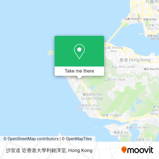 沙宣道 近香港大學利銘澤堂 map