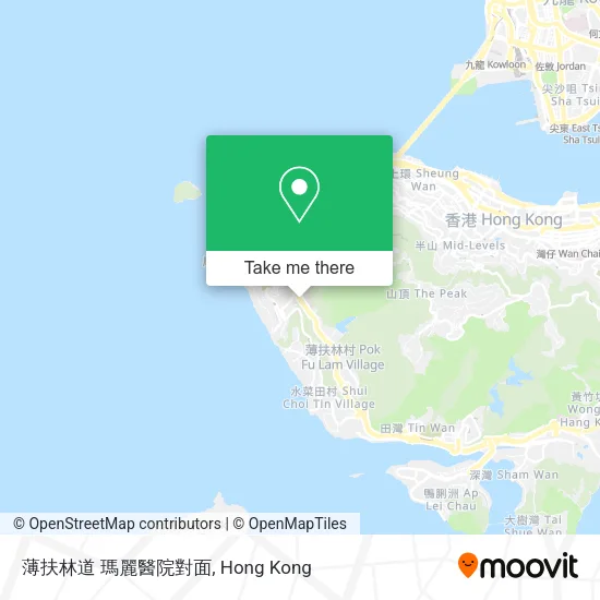 薄扶林道 瑪麗醫院對面地圖