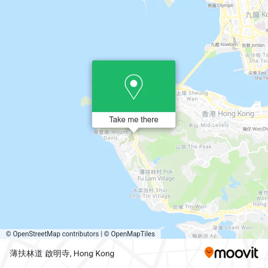 薄扶林道 啟明寺地圖