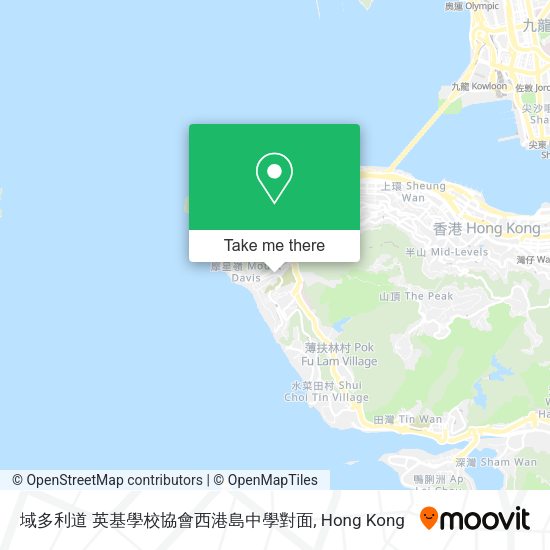 域多利道 英基學校協會西港島中學對面地圖