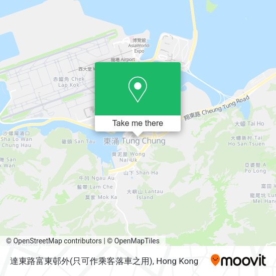達東路富東邨外(只可作乘客落車之用)地圖