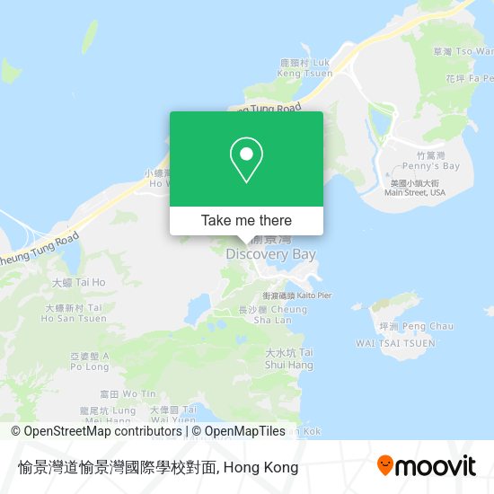 愉景灣道愉景灣國際學校對面地圖