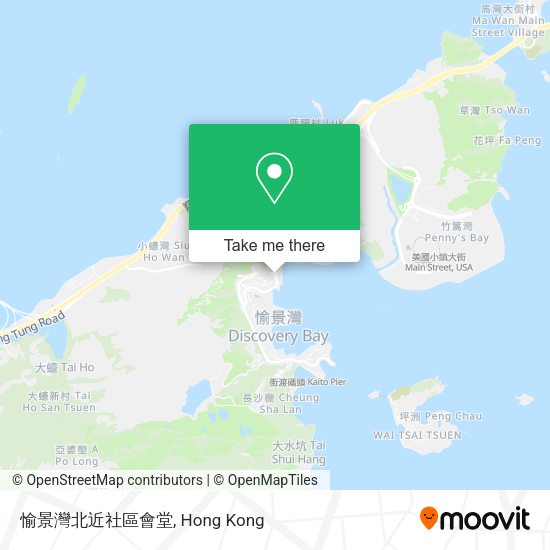 愉景灣北近社區會堂地圖