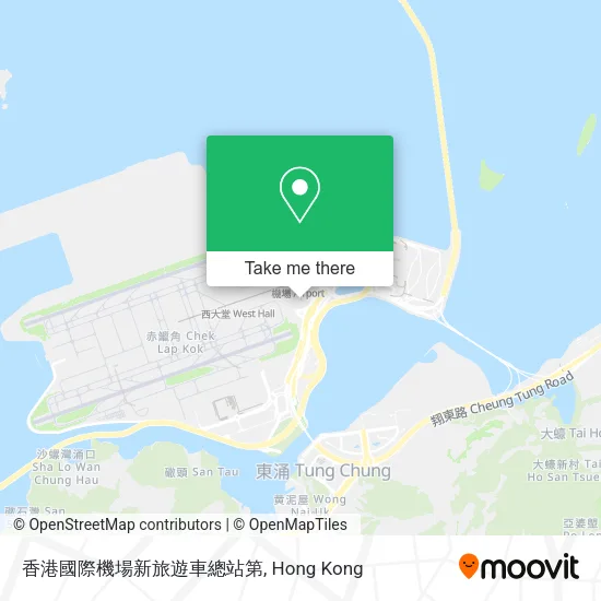 香港國際機場新旅遊車總站第地圖