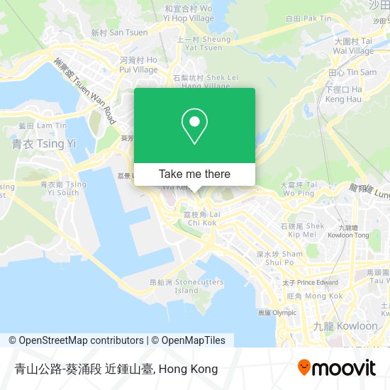 青山公路-葵涌段 近鍾山臺地圖