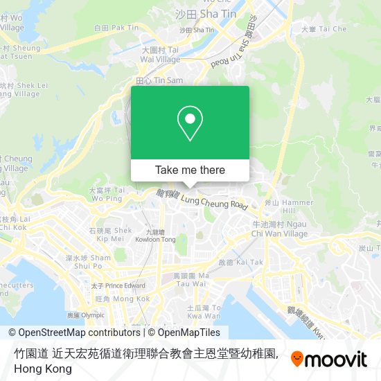 竹園道 近天宏苑循道衛理聯合教會主恩堂暨幼稚園地圖