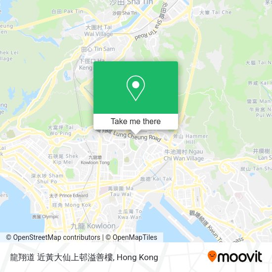 龍翔道 近黃大仙上邨溢善樓地圖