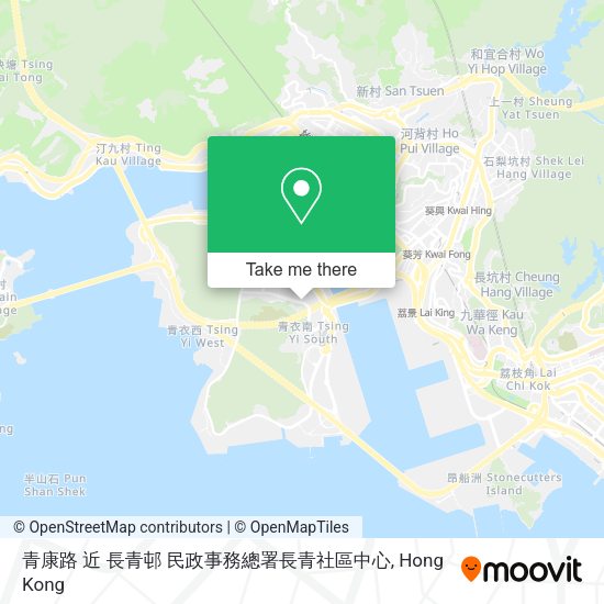 青康路 近 長青邨 民政事務總署長青社區中心地圖