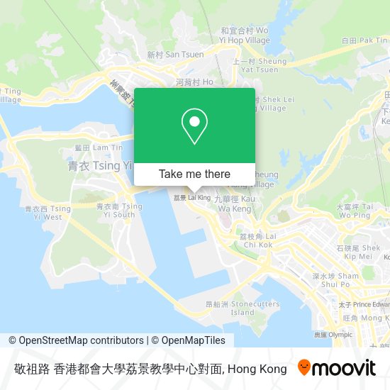 敬祖路 香港都會大學荔景教學中心對面地圖