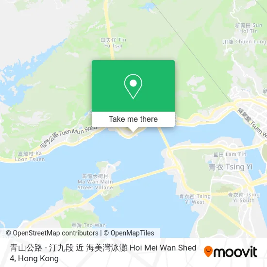 青山公路 - 汀九段 近 海美灣泳灘 Hoi Mei Wan Shed 4 map