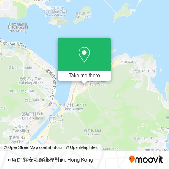 恒康街 耀安邨耀謙樓對面地圖