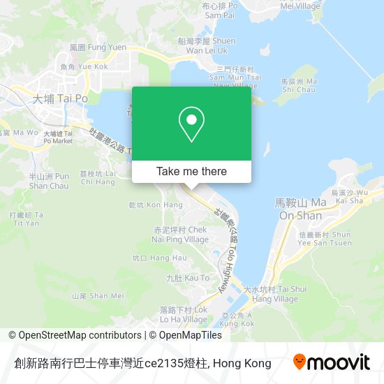 創新路南行巴士停車灣近ce2135燈柱 map