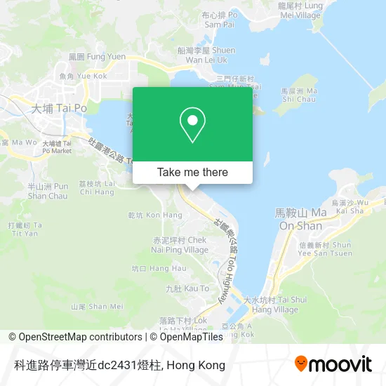 科進路停車灣近dc2431燈柱地圖