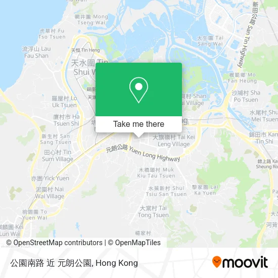 公園南路 近 元朗公園地圖