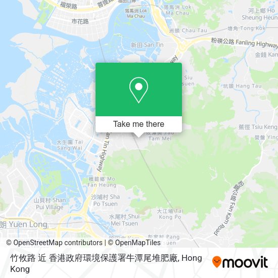 竹攸路 近 香港政府環境保護署牛潭尾堆肥廠地圖