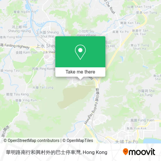 華明路南行和興村外的巴士停車灣地圖