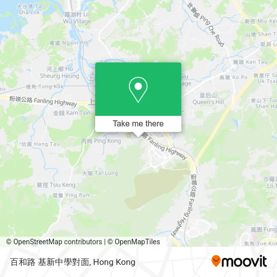 百和路 基新中學對面地圖